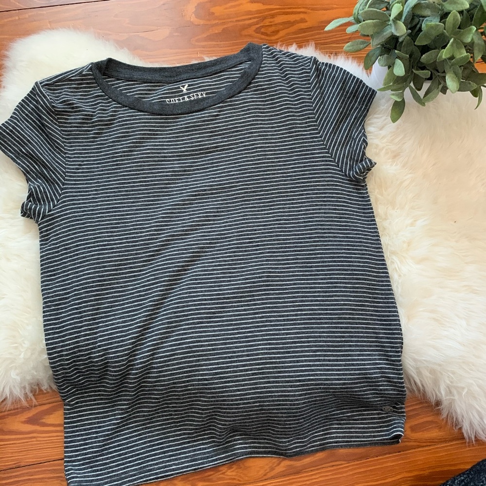 American Eagle Striped Soft and Sexy Tee